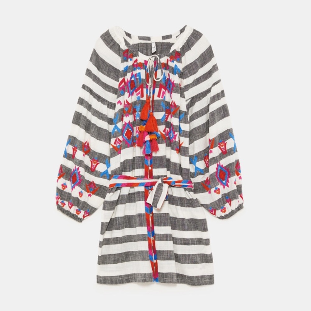  Zara embroidered dress size x-small